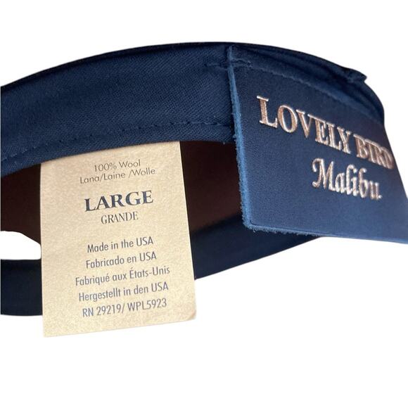 Women’s Lovely bird Malibu Fedora 100% wool whiskey color embellished silk Large - Picture 5 of 16